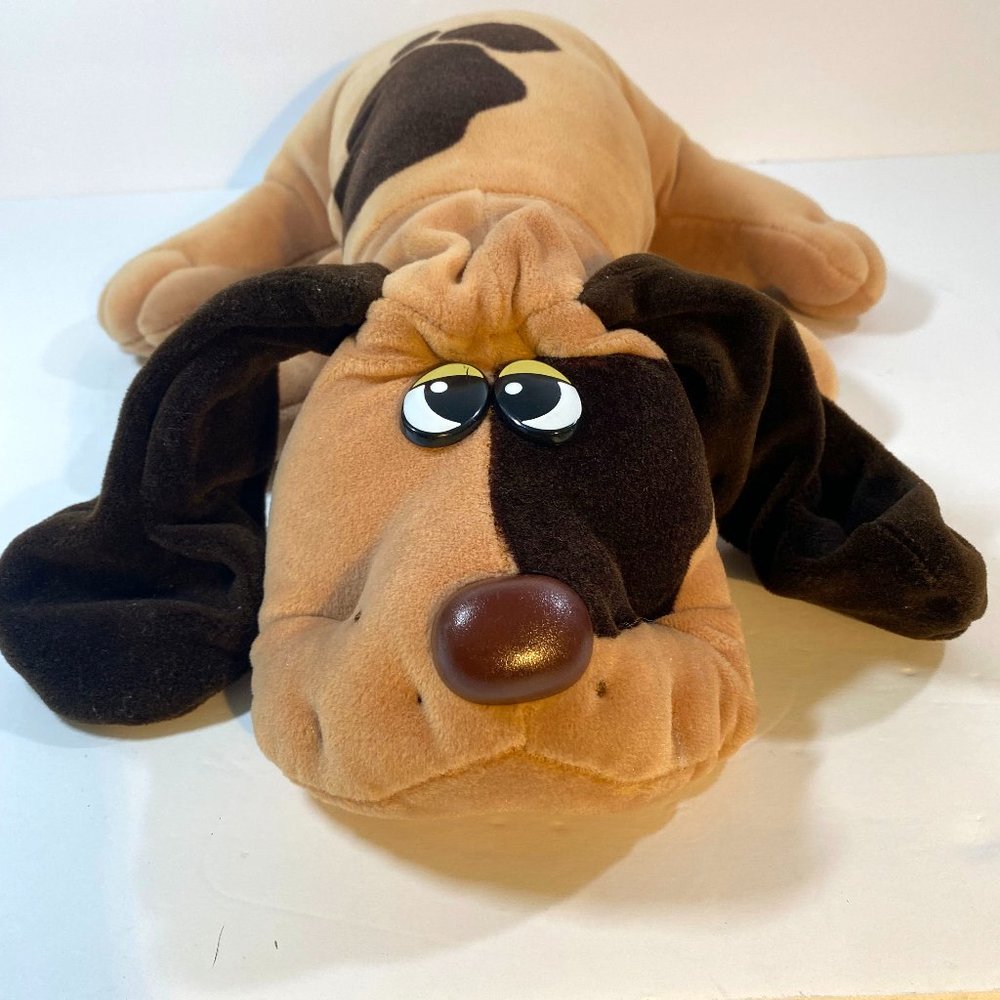 Pound Puppy Plush Stuffed Animal Vintage 1980s Tonka Toys Brown & Tan